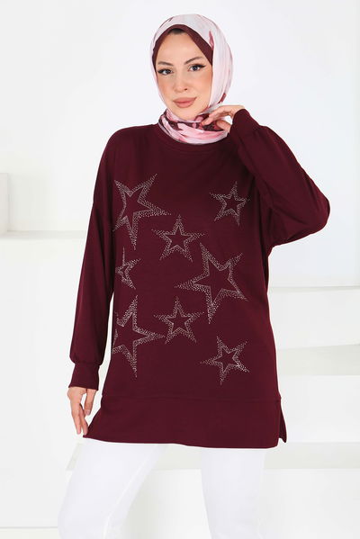 Yıldız Taş Detaylı Modal Tunik - 27673 