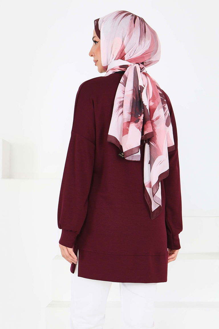 Yıldız Taş Detaylı Modal Tunik - 27673 - TOFİSA