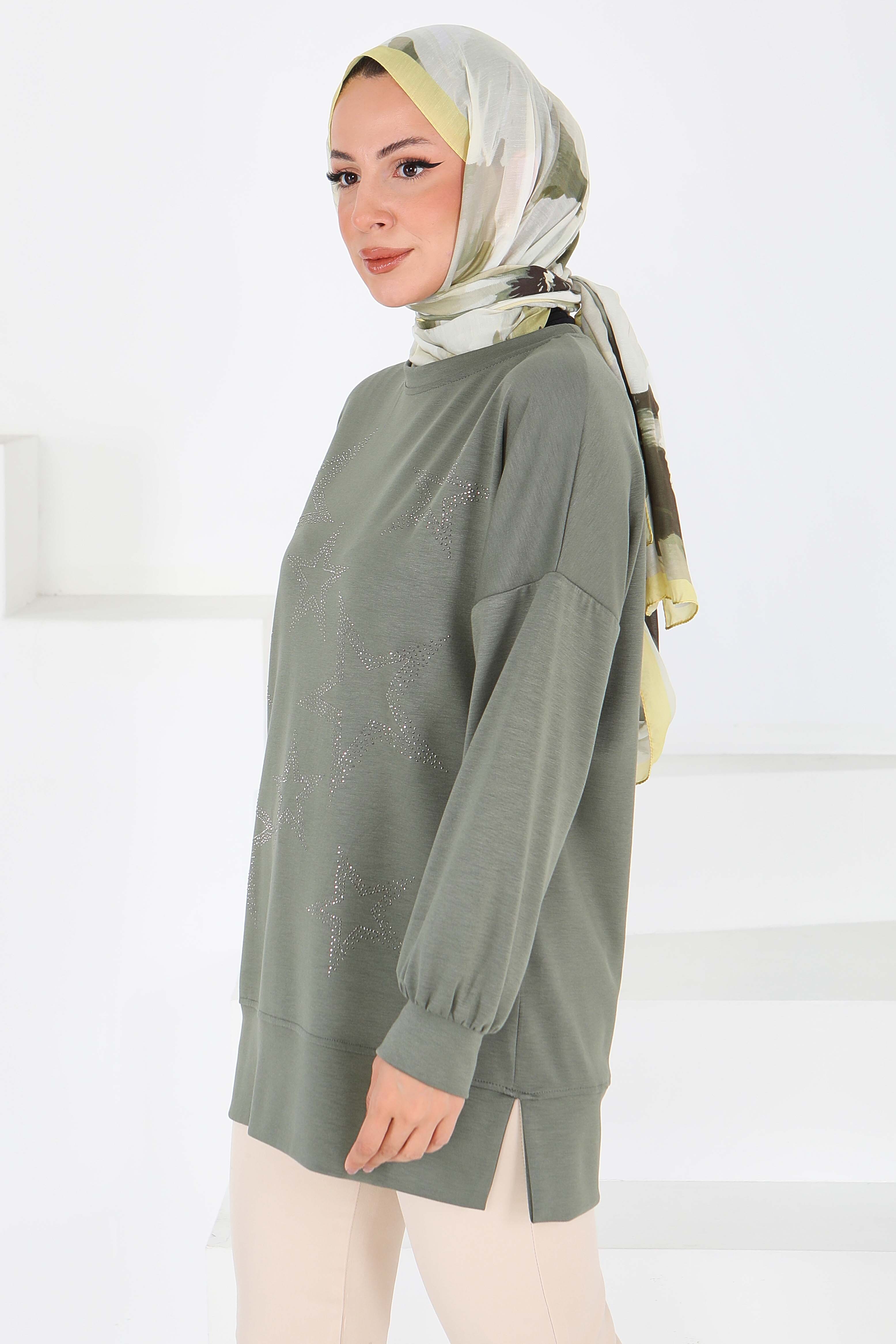 Yıldız Taş Detaylı Modal Tunik - 27673 - 1