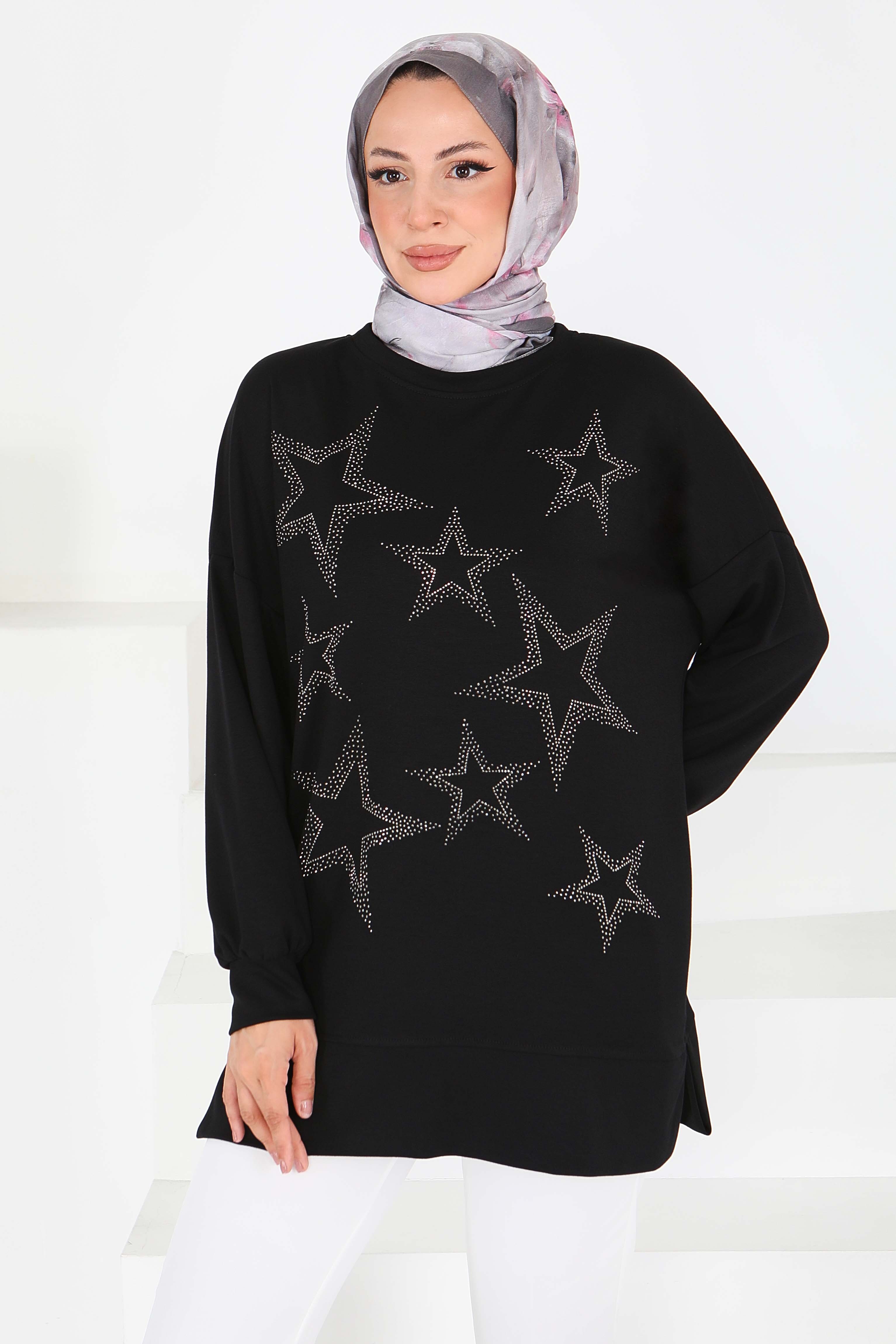 Yıldız Taş Detaylı Modal Tunik - 27673 - 1