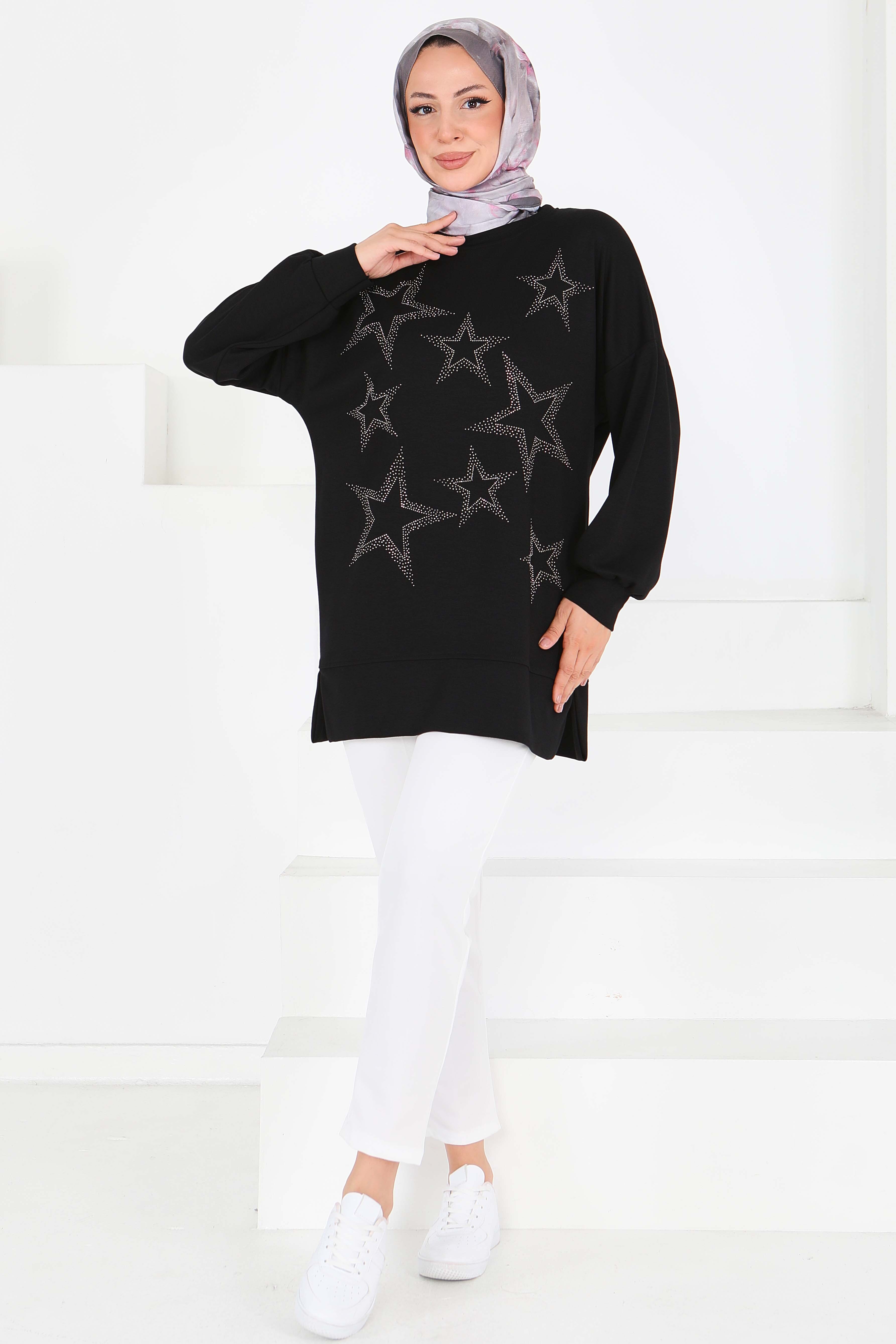 Yıldız Taş Detaylı Modal Tunik - 27673 - 2