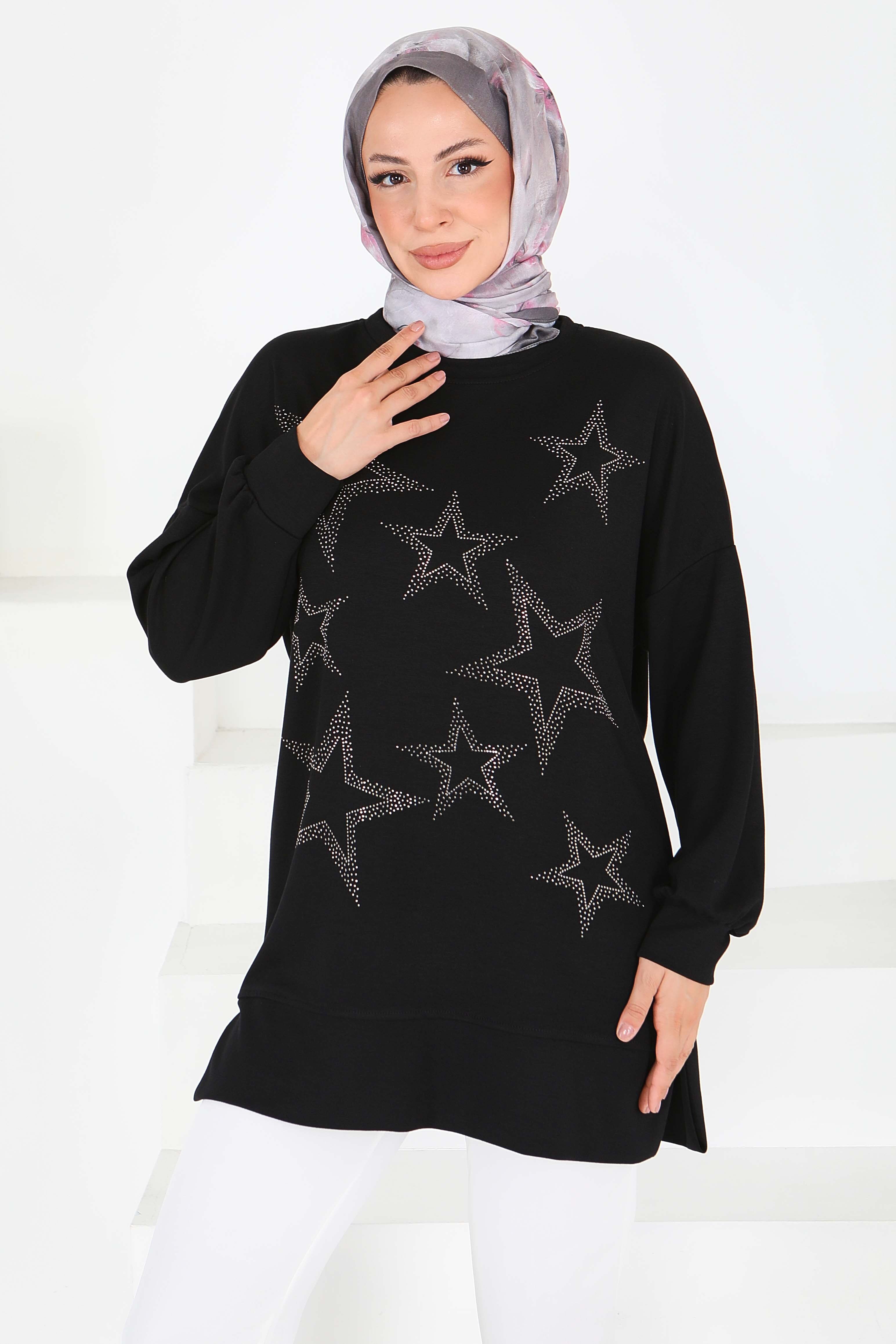 Yıldız Taş Detaylı Modal Tunik - 27673 - 3