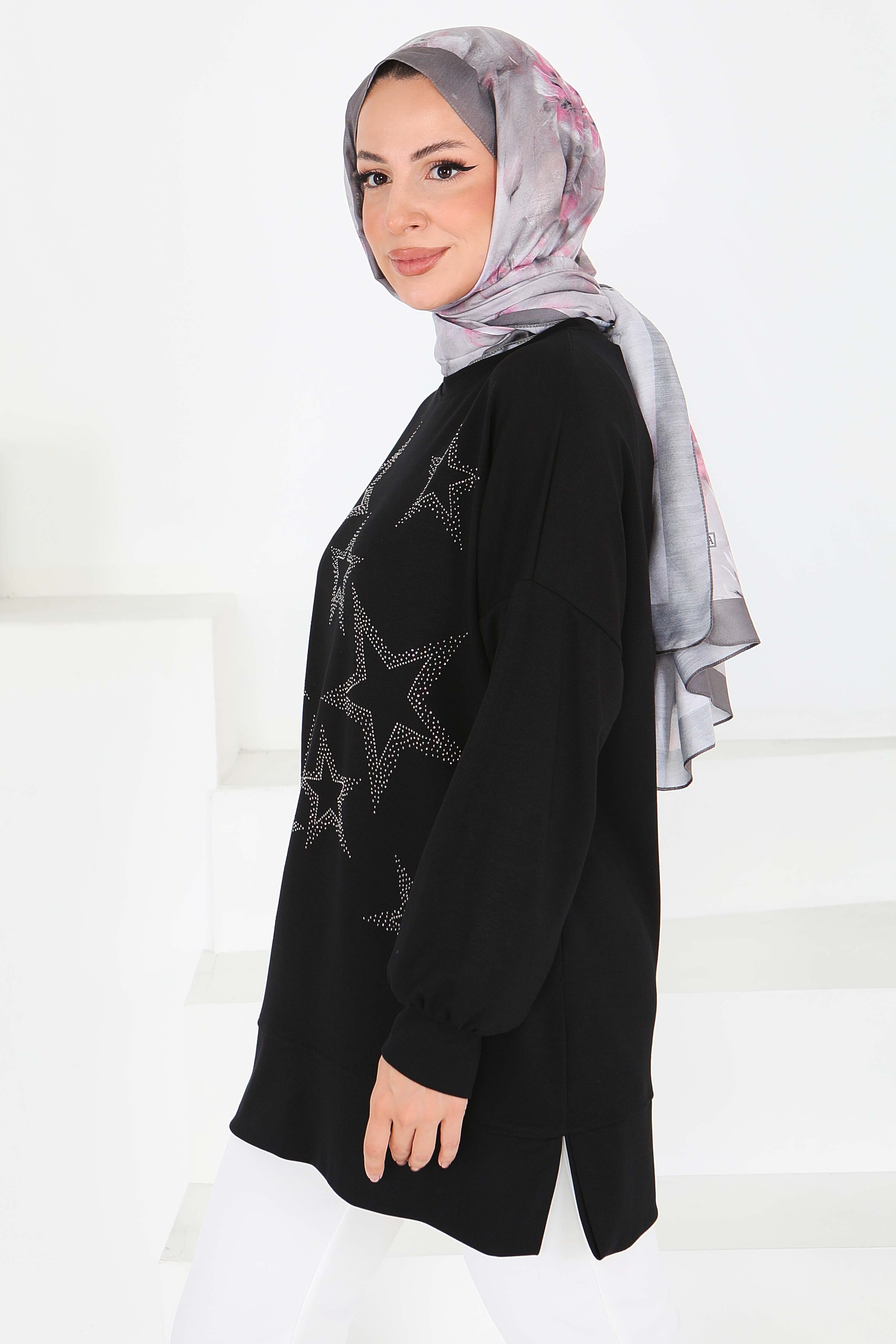 Yıldız Taş Detaylı Modal Tunik - 27673 - 4