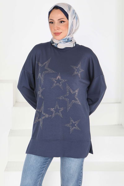 Yıldız Taş Detaylı Modal Tunik - 27673 
