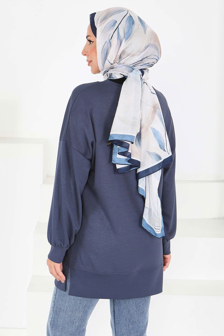 Yıldız Taş Detaylı Modal Tunik - 27673 - TOFİSA