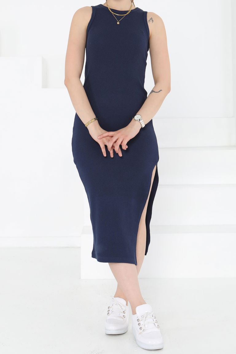 Yırtmaçlı Elbise - 27234 - TOFİSA