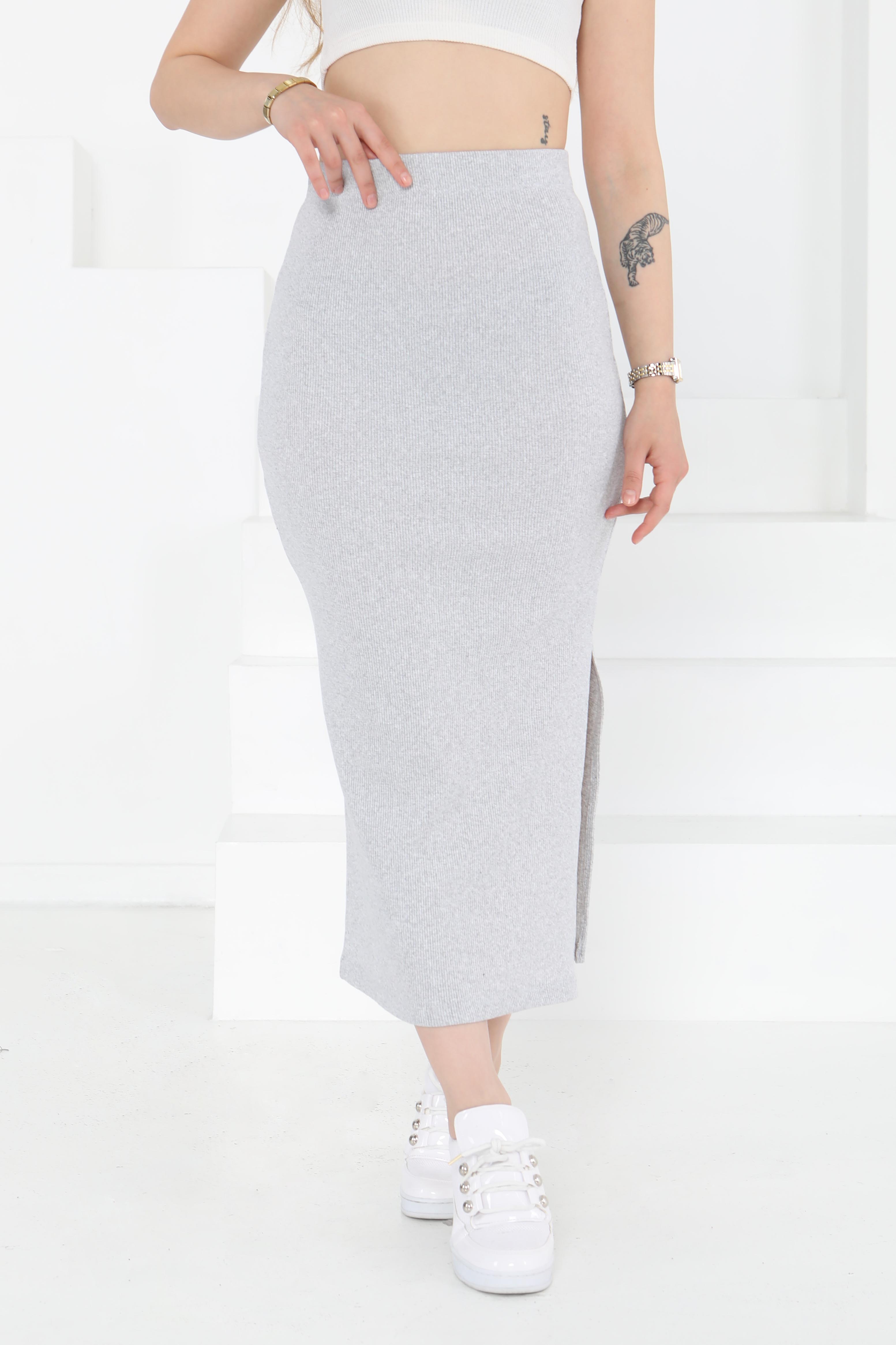 Yırtmaçlı Etek - 27233 - 3