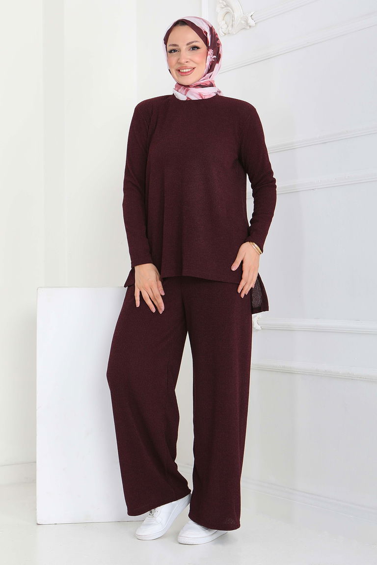 Yırtmaçlı Fitilli Kaşkorse İkili Takım - 27949-MURDUM - TOFİSA