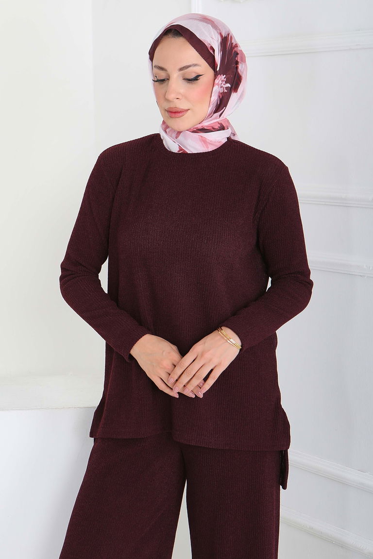 Yırtmaçlı Fitilli Kaşkorse İkili Takım - 27949-MURDUM - TOFİSA