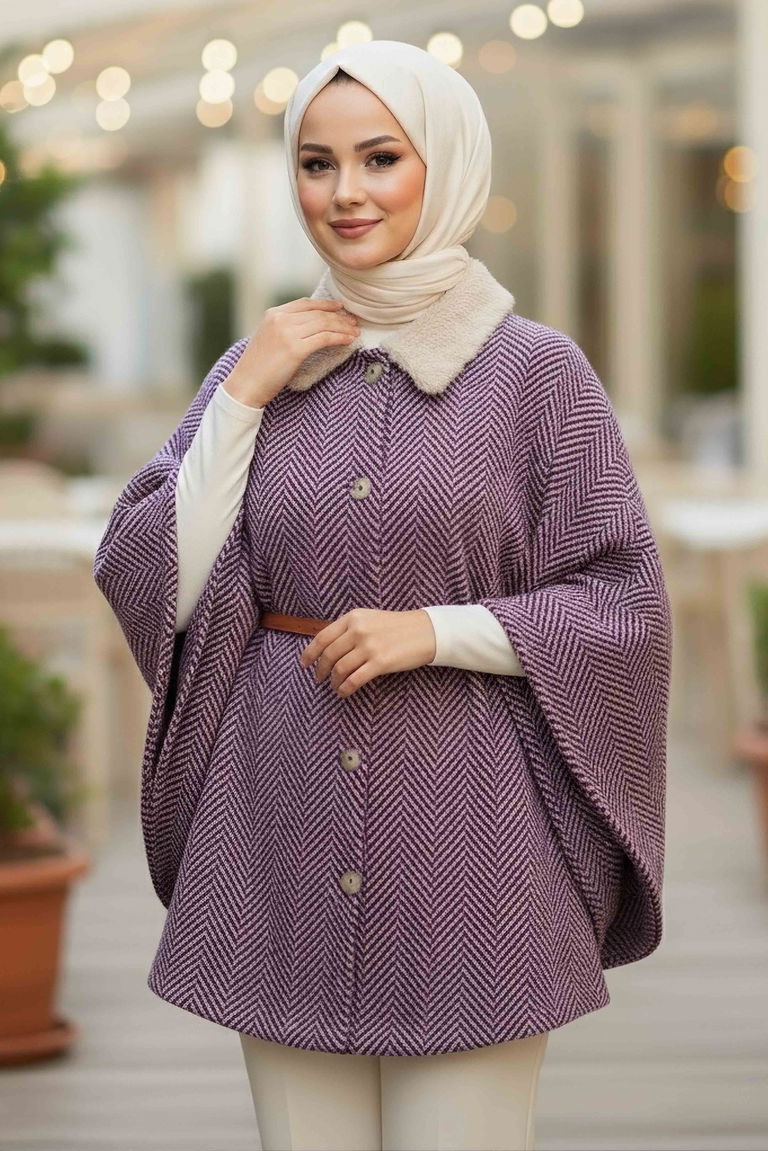 Zikzak Desenli Kemerli Pamço - 27987-FUSYA - TOFİSA