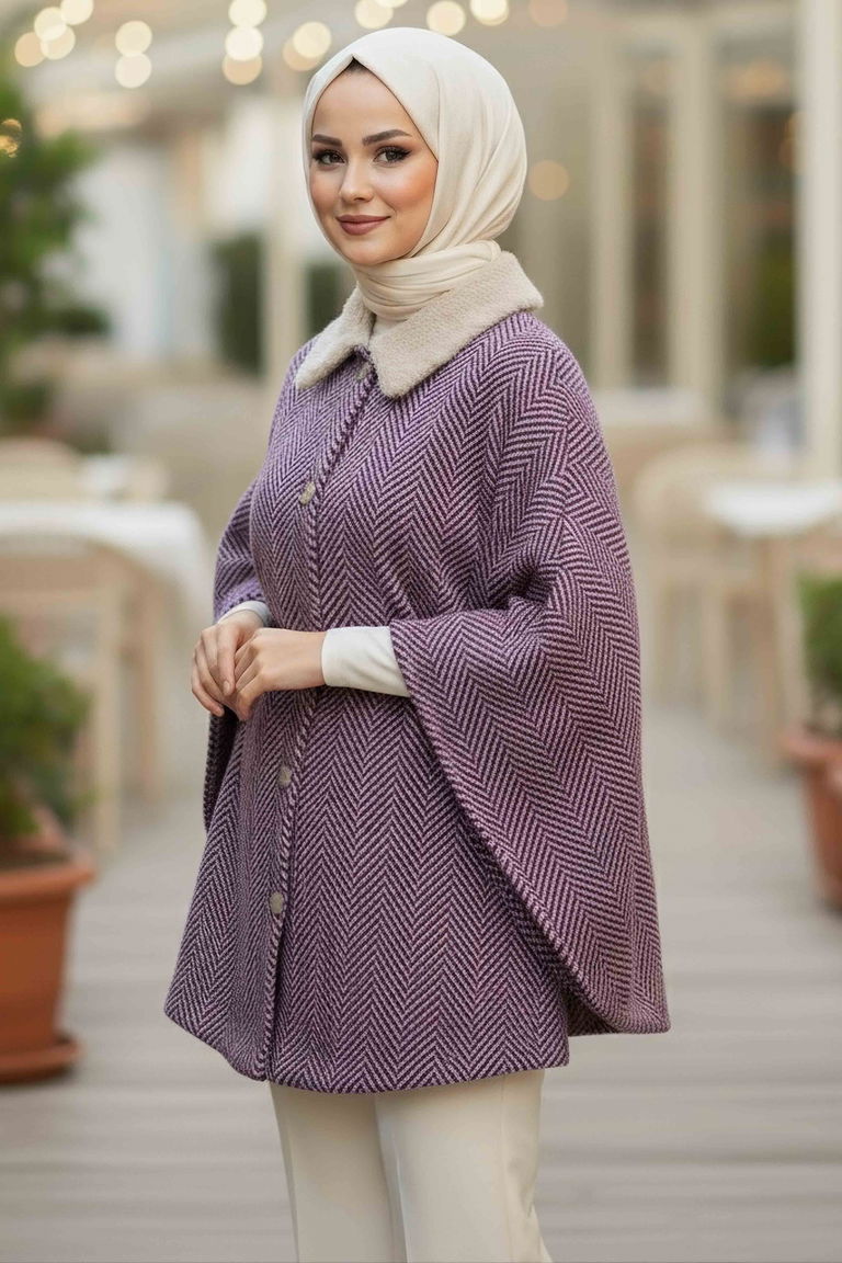 Zikzak Desenli Kemerli Pamço - 27987-FUSYA - TOFİSA