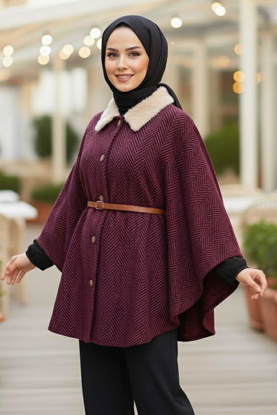 Zikzak Desenli Kemerli Pamço - 27987-KIRMIZI 