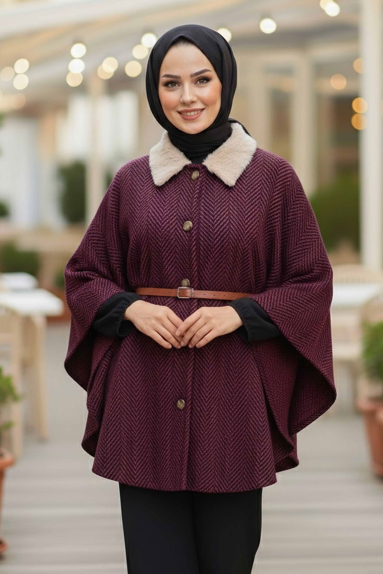 Zikzak Desenli Kemerli Pamço - 27987-KIRMIZI - TOFİSA